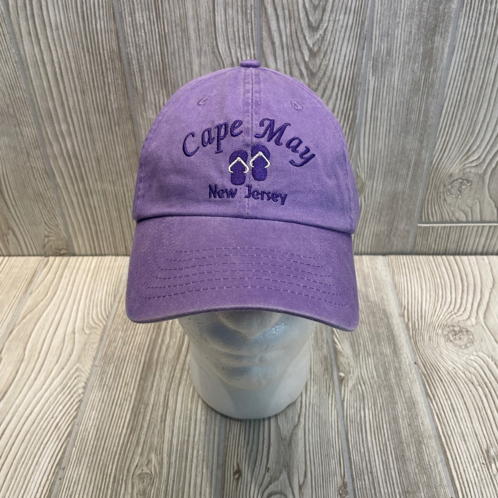 Royal Resortwear Cape May New Jersey Purple Baseball Cap Hat Flip Flops Cotton